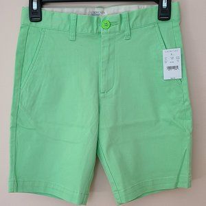 CREWCUTS NWT Boys Strech Green Shorts size 10